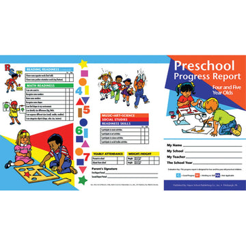 Preschool Progress Report (4 And 5 Year Olds)