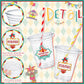 Foldtier 50 Pcs Carnival Party Plastic Cups 12 Oz Disposable Plastic Cups With Straws And Lids Circus Clear Cup Birthday Cups Su
