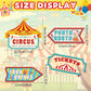 20 Pieces Carnival Decorations Circus Theme Party Directional Signs Carnival Party Signs Welcome to The Circus for Kids Carnival