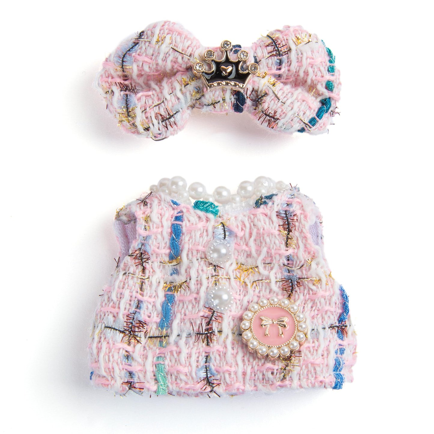 enhanced Doll Clothes - elegant Chic Style Set for 17cm Dolls  Doll Outfit for Display  Collectors  Gift - Cute Miniature Fashion Accessories - Pink Crown (No Doll)