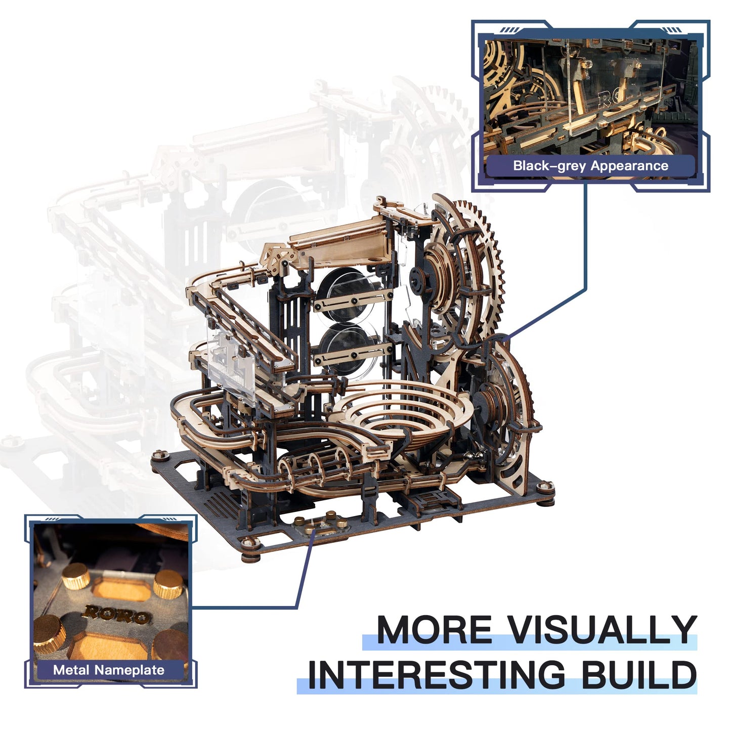 Robotime 3D Puzzles Mabrle Run - Lga01 Mable Night City Wooden Model To Build - Model Building Kits For Adults
