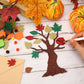 SEPGLITTER 524 Pcs Fall Crafts for Kid, Glitter Maple Leaf Stickers Pompoms Autumn DIY Self Adhesive Foam Stickers Tree Art for