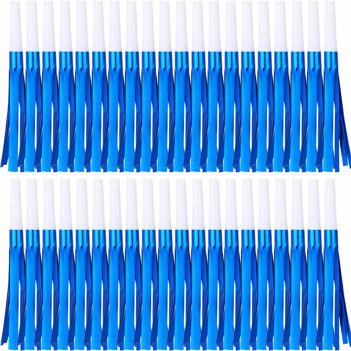 Lcpqmzgh 30 Pcs Gold Noise Makers, Metallic Fringed Noise Makers For New Year Party Favor Supplies, Blue