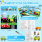 Kosiz 24 Pieces Transportation Coloring Books Traffic Theme DIY Art Drawing Book Party Favors Airplanes Vehicles and Ships Color
