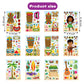 24 Sheets Summer Stickers, Hawaii Make A Face Sticker, Make Your Own Beach Tropical Cartoon Mix And Match Stickersaloha Tiki Tot