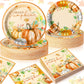 Potchen 180 Pcs Hello Pumpkin Thanksgiving Party Plates and Napkins 7 and 9 Fall Harvest Decorations Disposable Autumn Party