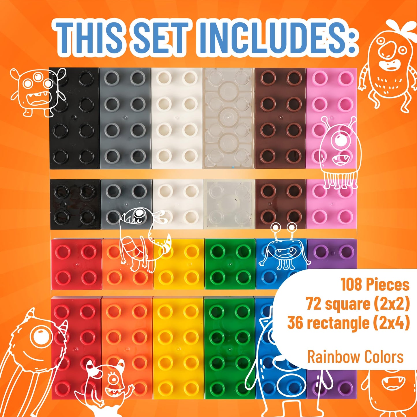 Strictly Briks Toy Large Building Blocks For Kids And Toddlers, Big Bricks Set For Ages 3 And Up, 100% Compatible With All Major