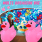 Hungdao Giant Inflatable Duck Pool Float - 4 Feet Large Pink Rubber Duck for Kids Summer Beach Party Decoration
