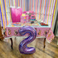 4 Balloon Number 40 Inch Large Mylar Foil Helium Purple Balloons For 4Th Birthday Party, Number 4 14 40 44 Party Decorations, Sq