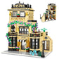 City Coffee Shop Building Blocks Set  Compatible with Lego  Modular Architecture Three-Story House Building Blocks for mature-themed (1443pcs)