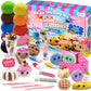 Original Stationery Mini Sweets & Desserts Air Dry Clay Kit, 10 Vibrant Colors Of Air Dry Clay For Kids And Over 30 Pieces In This Diy Kit To Make Miniature Clay Food With Modeling Clay For Sculpting