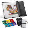 Tektalk 2000 Pieces Foldable Jigsaw Puzzle Board, Felt Puzzle Mat with Non-Slip Surface & 6 Colored Sorting Trays, Portable Puzz