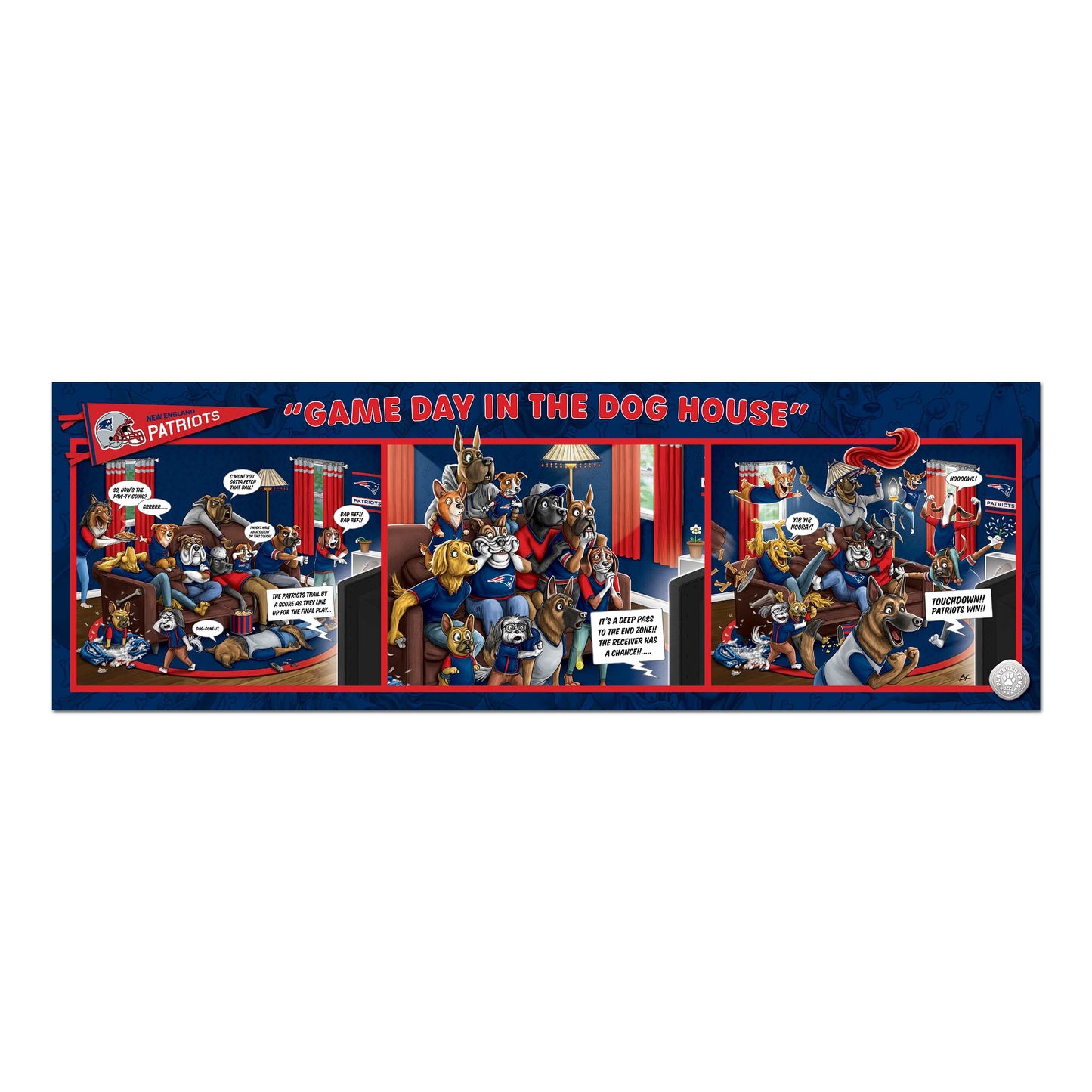YouTheFan NFL New England Patriots 1000pc Puzzle - Cardboard, Team Colors, One Size, Model 2506227