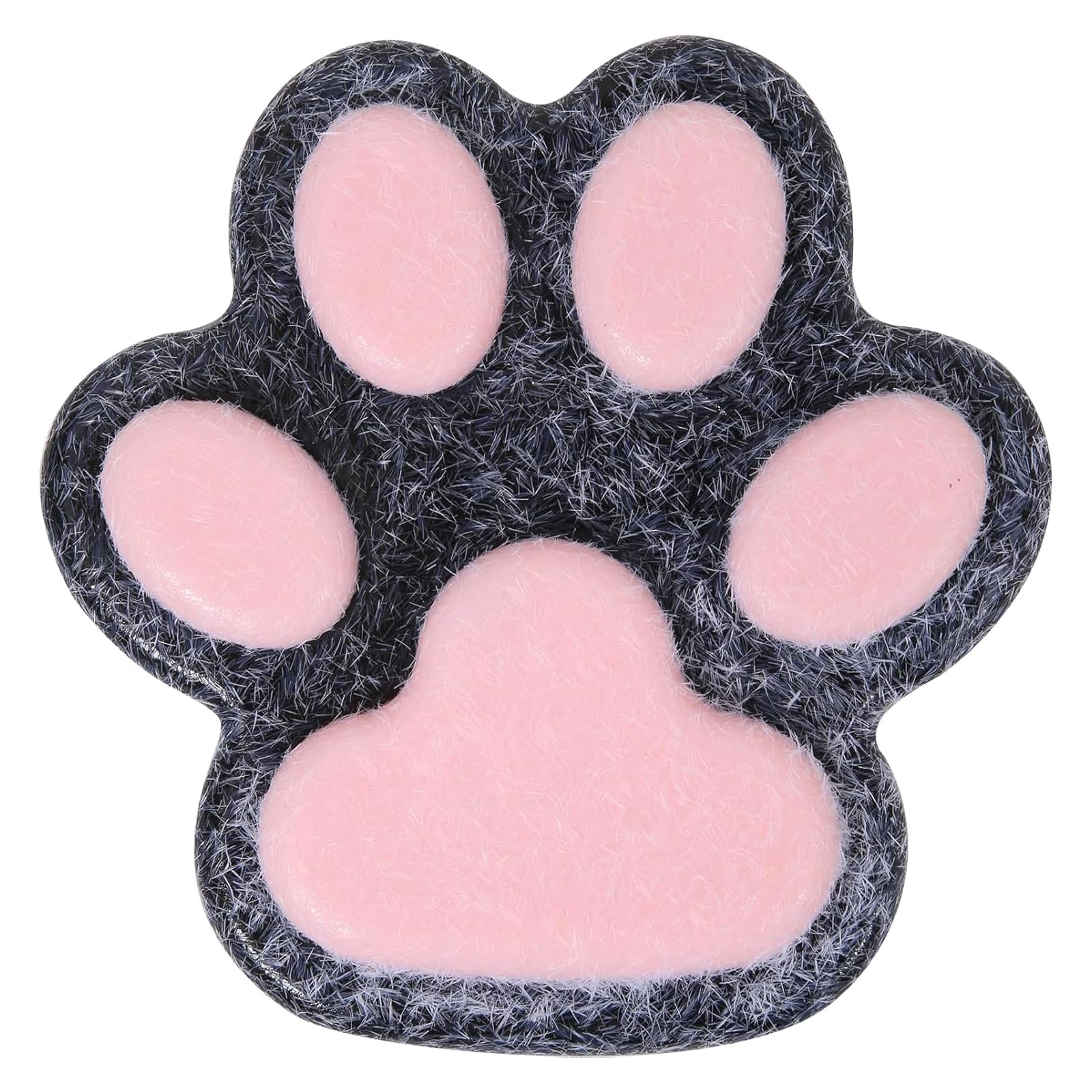 Big Taba Squishy Fidget Toys  6 Inch Taba Squishy Cat Paw Toys  Cute Soft Stress Relief Quite Sensory Toys Gifts for Children mature-themed Christmas Party Favor Gift (Black)