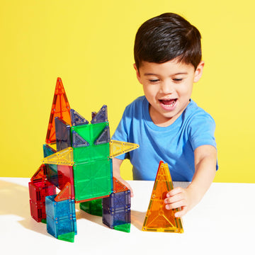 Magna-Tiles Combo 62-Piece Magnetic Construction Set, The Original Magnetic Building Brand