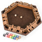 ropoda 6-Way Shut The Box Game  Upgraded 1-6 Player Shut The Box for mature-themed and Kids  Shut The Box Game Wooden Dice Game -Addition Training  Fun for Family Game Night-Vintage Style
