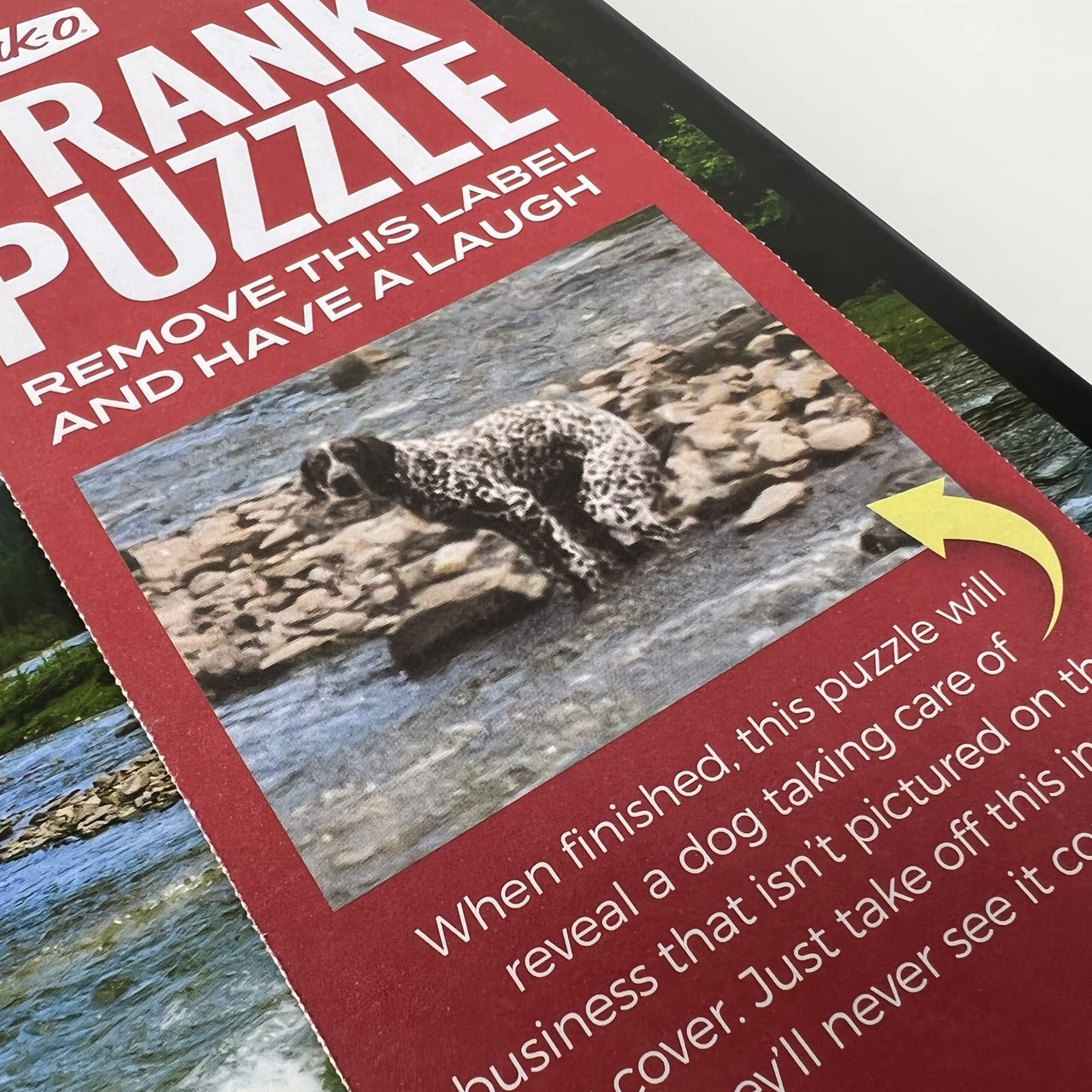 Prank-O 500 Piece Prank Jigsaw Puzzle - When Nature Calls (Flowing Freedom)  Hilarious Pooping Dog Surprise Image  Dog Lovers and Family Fun Hidden Image Surprise