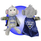 Broken Arm Gifts for Kids - 13 Personalized Superhero Monkey for Broken Leg Injury - Best Gifts for A Kid With A Broken Arm Leg Wrist Ankle - Stuffed Animal Monkey Wearing a Cast by Kikilishop