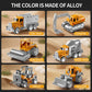 TEMI Construction Truck Toy Set with Play Mat, Carrier Truck Toys for Kids Toddlers, Die-Cast Metal Toy Car Set, Truck Car Kids
