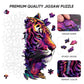 Qiuenisray Original Wooden Jigsaw Puzzles-Tiger,200Pcs,10X12.6In,Medium,Wooden Puzzles For Adults,Unique Shape Animal Adult Puzz