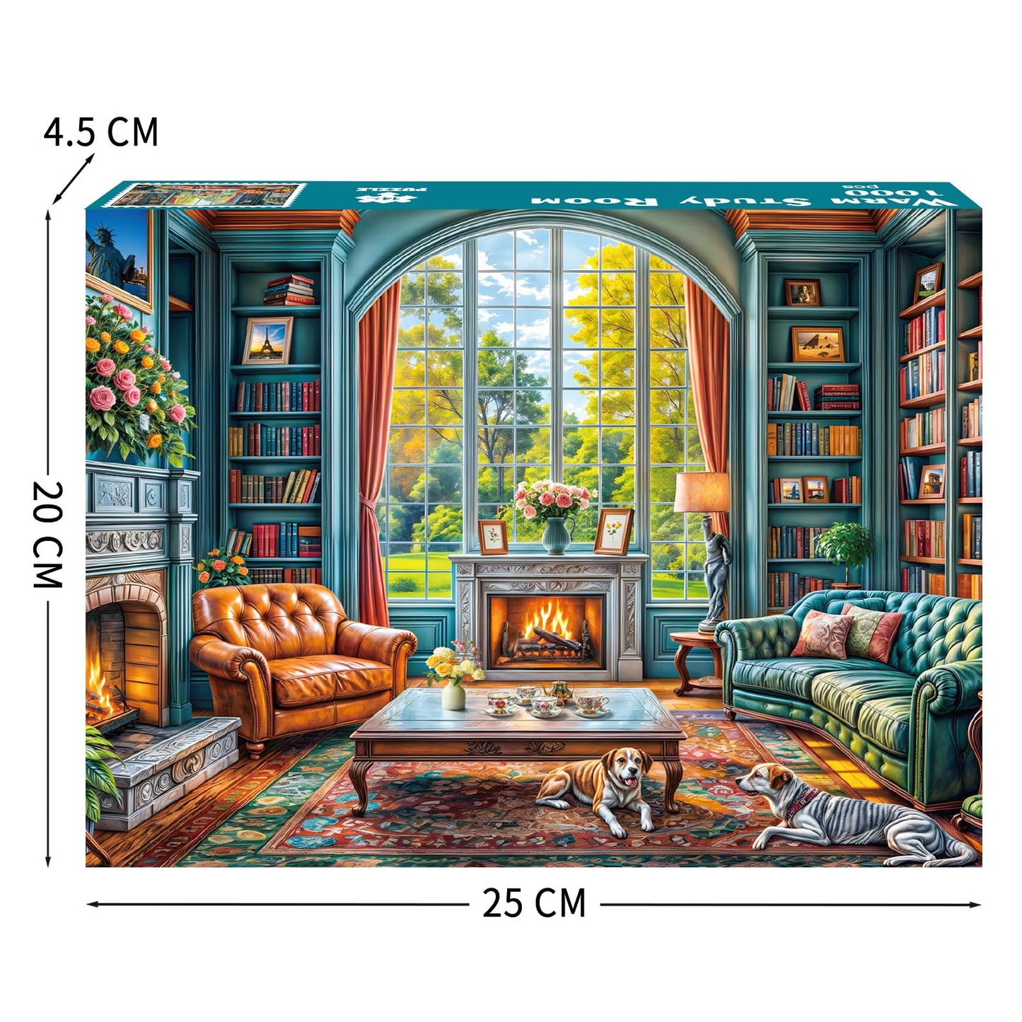 TangComplete - Warm Study Room Puzzles for mature-themeds 1000 Piece  Jigsaw Puzzles for mature-themeds  mature-themed Challenging Game Toys  Impossible Puzzle  Family Decoration Puzzle
