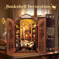 CUTEBEE DIY Book Nook Kit  Miniature House Kits for mature-themed and Teens  DIY Miniature Book Nook kit with Sensor Led Light  Gifts for Lovers and Family (Bookshop Memories)