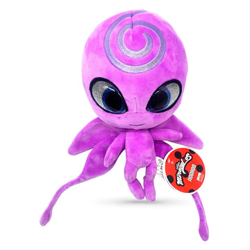 Miraculous Ladybug Kwami Mon Ami Plush Toy - Nooroo The Butterfly, Super Soft Stuffed Animal - 9-Inch Collectible Plush Figure, Ladybug & Cat Noir, Gift Stocking Stuffer For Kids