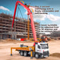 Concrete Pump Truck Toy Metal Cab, Diecast Construction Trucks with Working Water Pump, Lights and Sounds, Construction Vehicles