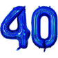 Number 40 Balloon 40 Inch, Navy Blue Big Number Balloon, Giant Foil 40 Balloons Numbers, Helium Birthday Balloons Number For Wom