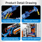 Cdymkf Tow Truck Building Block Set,Road Rescue Vehicle With Crane Toy Model Building Kit,City Crane Construction Vehicles Build