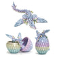 Flavery 3D Printed Flying Dragon Egg - 7" Winged Dragon in Mini Rainbow, PLA Crystal Animal, Model DE-832, Fidget Desk Decoration
