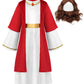 ReliBeauty Jesus Costume for Kids,Robe with Wigs and Beards,150