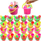Jexine 96pcs Beach Party Favors for Kid 24 Set Sand Buckets and Shovels for Bucket Party Favor Sand Box Play Set and Mini Beach 