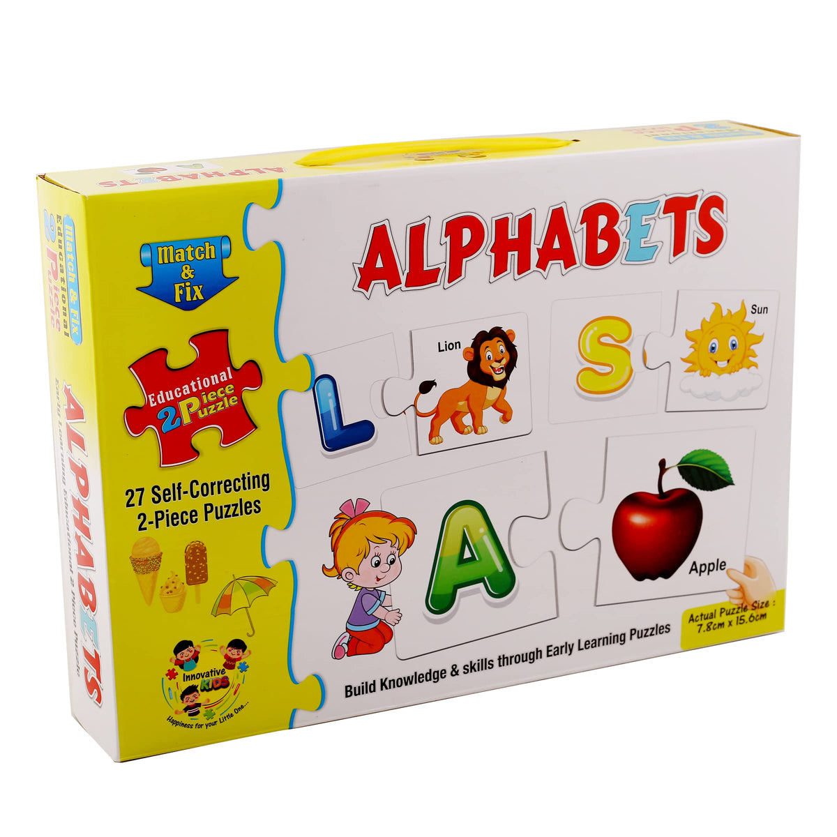 Olympia Games and Toys Match & Fix 2 Piece Educational Puzzle for 4+ Age Kids (Alphabets)