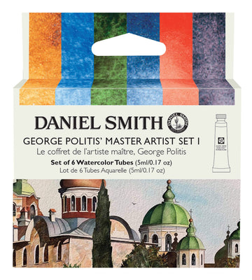 Daniel Smith Transparent Watercolor Paint, Extra Fine George Politis, 6-Color Set (1), 0.16 fl oz (5 ml) (No.2), 285610436