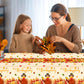 UROINEPA Thanksgiving Tablecloth 3 Pcs Fall Table Cloths Rectangle Maple Leaf Turkey Table Cloth Autumn Tablecover for Thanksgiv