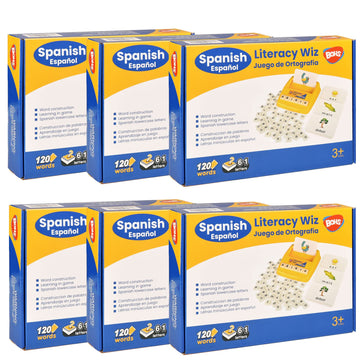Bohs Spanish Literacy Wiz Fun Game - Espanol Lower Case 60 Flash Cards - Preschool Language Learning Educational Toys-Pack Of 6