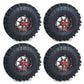 RC-Hub 4pcs 2.2'' Rubber Tires Beadlock Wheel Tires OD with Foam 137mm for 1/10 Axial Wraith 90048 RR10 RC Crawler Car