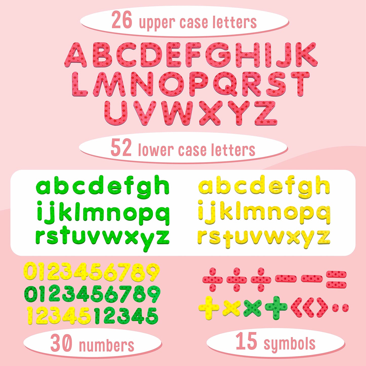 123 Magnetic Foam Letters And Numbers, Alphabet Magnet Educational Toy For Preschooler
