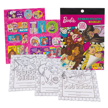 Barbie Sticker Pad | Barbie Rewards Stickers Activity Book 100 Stickers | Rewards Booklet Sticker Pad 100 Count