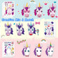 Aowplc Unicorn Stickers 42 Sheets Make Your Own Unicorn Stickers Fantasy Kids Unicorn Party Favors Supplies