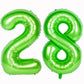 Number Balloons 40 Inch Green Birthday Party Decorations 28St Digital Jumbo Helium Foil Mylar Balloon