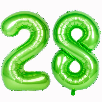 Number Balloons 40 Inch Green Birthday Party Decorations 28St Digital Jumbo Helium Foil Mylar Balloon