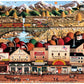Buffalo Games 300-Piece Oversize Jigsaw Puzzle - Sleepy Town West by Charles Wysocki, Made in USA, Includes Full Color Poster
