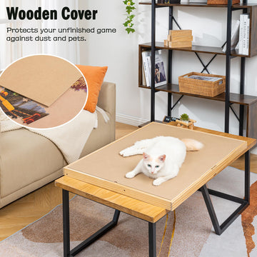 Lavievert 1500 Piece Tilting Jigsaw Puzzle Board With Wooden Cover, Adjustable Puzzle Board With Built-In Easel/Stand, Portable Puzzle Table With Non-Slip Flannel Tabletop For Adults & Kids