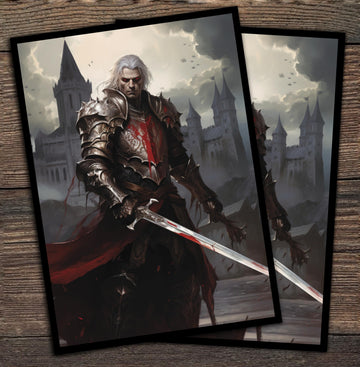 Digital Sorcery Studio Vampire Knight Game Card Sleeves - 102 Pack, Premium Plastic, Perfect Fit for MTG Vampire Commander Decks, Multicolored