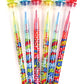TINYMILLS 24 Pcs Superhero Rainbow Stackable Crayon with Stamper Topper