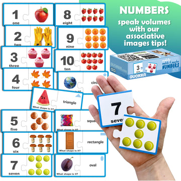 Quokka 5X Megaset Realistic Puzzles For Toddlers 3-5 - Matching Games For Kids Ages 2-4 - Numbers Animals Opposites Abc Learning For Toddlers 1-3 Year Old - Educational Toy For Boy And Girl