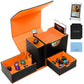 MTG Deck Box, Dice Tray&Tower 2 in 1 MTG Commander Deck Box Fits 120+ Single Sleeved Cards, Leather Magnetic Closure Box with Ma
