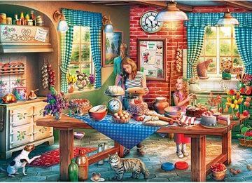 Masterpieces - 1000 Piece Jigsaw Puzzle, Baking Bread, Fun For Adults, Family, Kids, Matte Finish, 19.25'' X 26.75